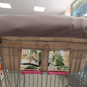 Bevásárlókocsi huzat teljesen bélelt, öt ponton záródó biztonsági övvel - baba - mama - utazási kellékek - bevásárlókocsi huzat - Meska.hu