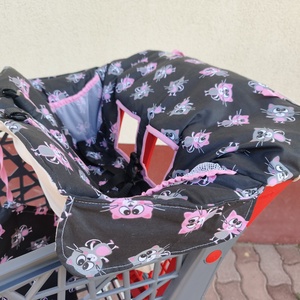 Bevásárlókocsi huzat teljesen bélelt, öt ponton záródó biztonsági övvel - baba - mama - utazási kellékek - bevásárlókocsi huzat - Meska.hu