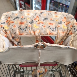 Bevásárlókocsi huzat, teljesen bélelt - baba - mama - utazási kellékek - bevásárlókocsi huzat - Meska.hu