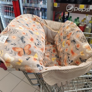 Bevásárlókocsi huzat, teljesen bélelt - baba - mama - utazási kellékek - bevásárlókocsi huzat - Meska.hu