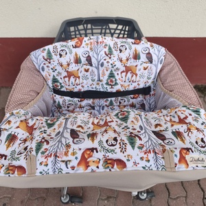Bevásárlókocsi huzat, teljesen bélelt, két ponton záródó biztonsági övvel  - baba - mama - utazási kellékek - bevásárlókocsi huzat - Meska.hu
