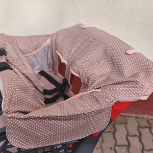 Bevásárlókocsi huzat, teljesen bélelt, öt ponton záródó biztonsági övvel - baba - mama - utazási kellékek - bevásárlókocsi huzat - Meska.hu