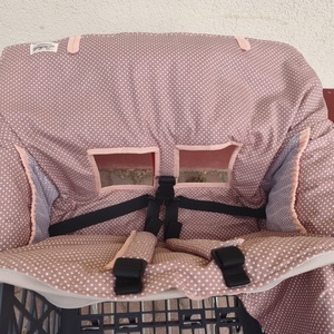 Bevásárlókocsi huzat, teljesen bélelt, öt ponton záródó biztonsági övvel - baba - mama - utazási kellékek - bevásárlókocsi huzat - Meska.hu