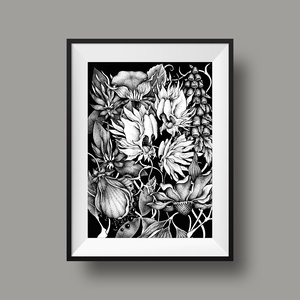 Beszédes virágok - művészet - grafika & illusztráció - művészi nyomat - Meska.hu