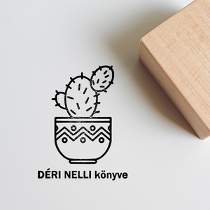 Ex libris pecsét, személyre szabható bélyegző, könyv nyomda - Kaktusz, Könyv & Zene, Ex libris pecsét, , MESKA