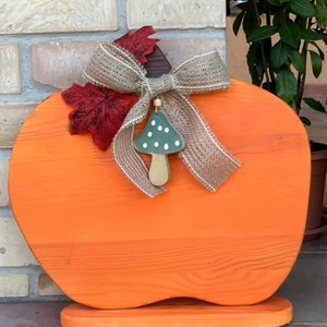 Őszi és Halloween tök dekoráció fából, Otthon & Életmód, Dekoráció, Halloween, Halloweeni tök, Famegmunkálás, Festett tárgyak, MESKA