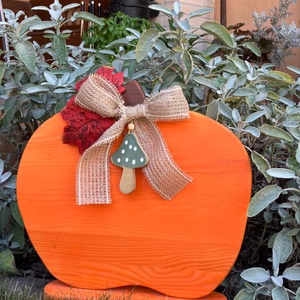 Őszi és Halloween tök dekoráció fából - otthon & életmód - dekoráció - halloween - halloweeni tök - Meska.hu