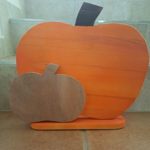 Őszi és Halloween tök dekoráció fából (2 db) - otthon & életmód - dekoráció - halloween - halloweeni tök - Meska.hu