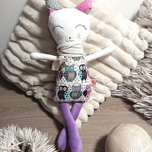 CicaBabu - lila baglyos - Meska.hu