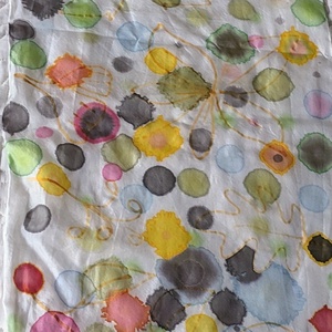 Kézzel festett selyemkendő - Ősz, Ruha & Divat, Sál, Sapka, Kendő, Kendő, Selyemfestés, MESKA