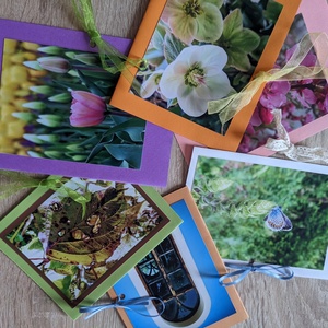 6db kinyitható képeslap saját fotóimmal, szalaggal megköthető - Meska.hu