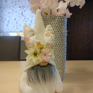 Fehér plüss húsvéti nyúl manó, Otthon & Életmód, Dekoráció, Manók, Varrás, MESKA