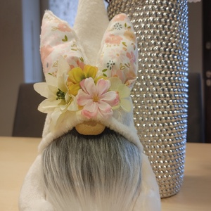 Fehér plüss húsvéti nyúl manó - otthon & életmód - dekoráció - manók - Meska.hu