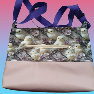 Clara crossbody táska madaras - táska & tok - kézitáska & válltáska - vállon átvethető táska - Meska.hu