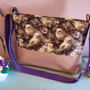 Clara crossbody táska madaras - táska & tok - kézitáska & válltáska - vállon átvethető táska - Meska.hu