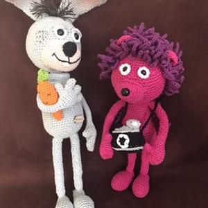 Ugrifüles és barátja Tüskéshátú - játék & sport - plüssállat & játékfigura - nyuszi - Meska.hu