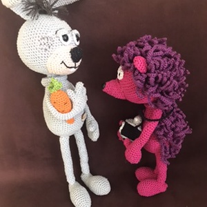 Ugrifüles és barátja Tüskéshátú - játék & sport - plüssállat & játékfigura - nyuszi - Meska.hu