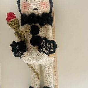 Pierot bohóc amigurumi figura - játék & sport - plüssállat & játékfigura - maci - Meska.hu