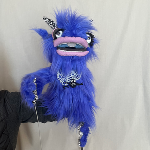 Kék Fluffy szőrmók báb pókkal Halloweenre - Meska.hu