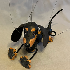 Marionett tacskó kutya - játék & sport - bábok - marionett - Meska.hu