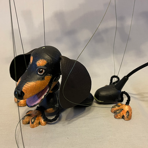 Marionett tacskó kutya - játék & sport - bábok - marionett - Meska.hu