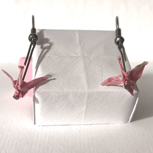 Origami daru fülbevaló - ékszer - fülbevaló - lógó fülbevaló - Meska.hu