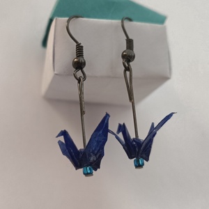 Origami daru fülbevaló - Meska.hu