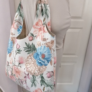 Virágmintás válltáska szett 2 - táska & tok - bevásárlás & shopper táska - shopper, textiltáska, szatyor - Meska.hu