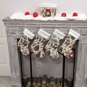 Karácsonyi,mikulás csizma, Karácsony, Karácsonyi lakásdekoráció, Karácsonyi lakásdíszek, Varrás, MESKA