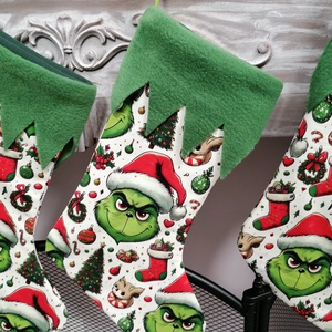 Grincses karácsonyi csizma - karácsony - karácsonyi lakásdekoráció - karácsonyi lakásdíszek - Meska.hu