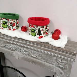 Grincses ünnepi tároló,kosár - karácsony - karácsonyi lakásdekoráció - karácsonyi lakásdíszek - Meska.hu