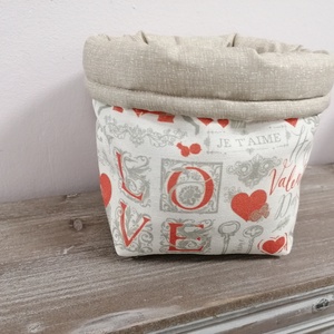 Valentin napi tároló , Otthon & Életmód, Tárolás & Rendszerezés, Tárolókosár, Varrás, MESKA