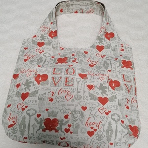 Válltáska Valentin napra, Táska & Tok, Bevásárlás & Shopper táska, Shopper, textiltáska, szatyor, Varrás, MESKA
