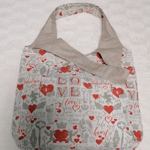 Válltáska Valentin napra - táska & tok - bevásárlás & shopper táska - shopper, textiltáska, szatyor - Meska.hu