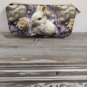 Nyuszis tolltartó - otthon & életmód - papír, írószer - tolltartó & ceruzatekercs - Meska.hu