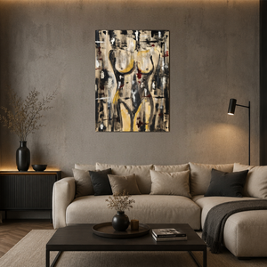 A nő � 50x70 cm-es egyedi absztrakt női akt festmény, Művészet, Festmény, Akril, Festészet, MESKA
