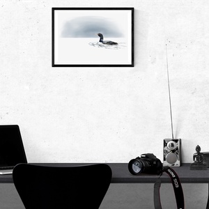 Öreg nászruhás fehárcsőrű búvár A4 giclée művészeti nyomat - otthon & életmód - dekoráció - kép & falikép - kép & falikép - Meska.hu