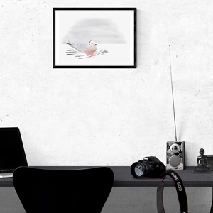 Öreg nászruhás rózsás sirály A4 giclée művészeti nyomat - otthon & életmód - dekoráció - kép & falikép - kép & falikép - Meska.hu