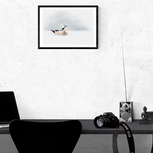 Nászruhás hím Steller pehelyréce A4 giclée művészeti nyomat - otthon & életmód - dekoráció - kép & falikép - kép & falikép - Meska.hu