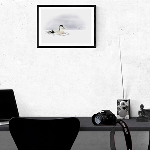 Nászruhás hím pehelyréce A4 giclée művészeti nyomat - otthon & életmód - dekoráció - kép & falikép - kép & falikép - Meska.hu