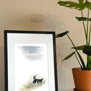 Kamillában költő bíbic - A4 giclée művészeti nyomat - otthon & életmód - dekoráció - kép & falikép - kép & falikép - Meska.hu