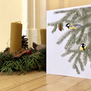 Madaras karácsonyi üdvözlőlapok (4 darabos szett) - otthon & életmód - papír, írószer - ajándékozás kellékei - képeslap, üdvözlőlap - Meska.hu