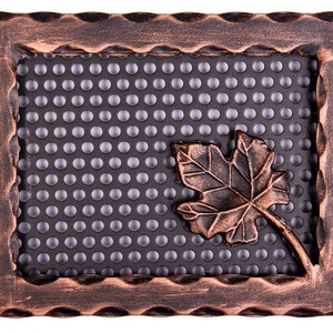 Kovácsoltvas kandalló szellőzőrács szőlőleveles - 250 x 200 mm - réz antik, Otthon & Életmód, Ház & Kert, Kandalló tartozék, Fémmegmunkálás, MESKA
