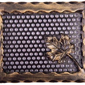 Kovácsoltvas kandalló szellőzőrács szőlőleveles - 250 x 200 mm - arany antik, Otthon & Életmód, Ház & Kert, Kandalló tartozék, Fémmegmunkálás, MESKA