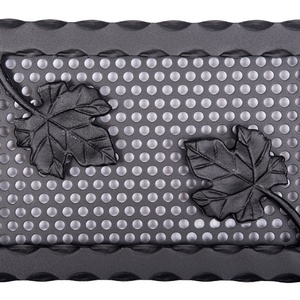 Kovácsoltvas kandalló szellőzőrács két szőlőleveles - 300 x 200 mm - Meska.hu