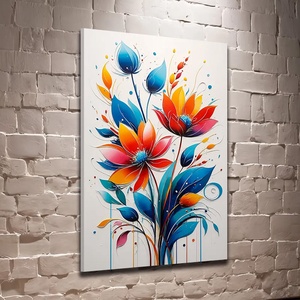Színes virágok   virágos falikép.  Absztrakt vászonkép 40x60 cm, Otthon & Életmód, Dekoráció, Kép & Falikép, Vászonkép, Fotó, grafika, rajz, illusztráció, MESKA