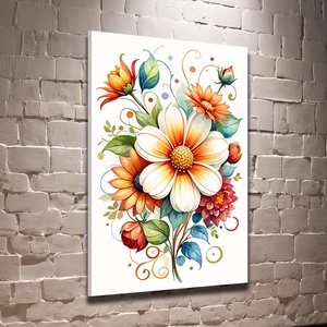 Színes absztrakt virágok 1    virágos falikép.  Vászonkép 40x60 cm, Otthon & Életmód, Dekoráció, Kép & Falikép, Vászonkép, Fotó, grafika, rajz, illusztráció, MESKA