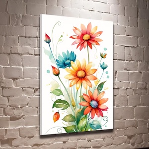 Színes absztrakt virágok 3   virágos falikép.  Vászonkép 40x60 cm - otthon & életmód - dekoráció - kép & falikép - vászonkép - Meska.hu