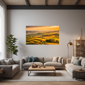 Őszi reggel toszkánában. Toszkána tájkép falikép - vászonkép 60x34 cm - otthon & életmód - dekoráció - kép & falikép - vászonkép - Meska.hu