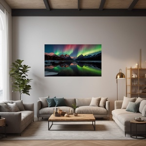 Sarki fény a hegyek felett tájkép - vászonkép 60x34 cm - otthon & életmód - dekoráció - kép & falikép - vászonkép - Meska.hu